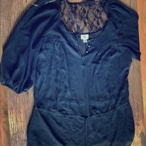 See through black tunic